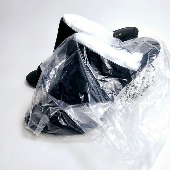 NEW RACHEL ZOE Marlene Black Velvet Peep Toe Mule Heels Size 7 - Picture 5 of 10